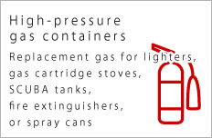 High-pressure gas containers